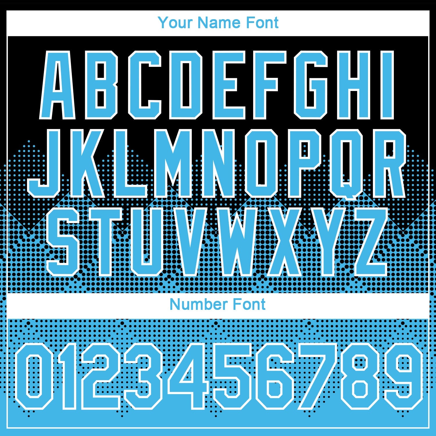 Custom Black Sky Blue-White 3D Pattern Design Gradient Square Shapes Performance T-Shirt