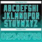 Custom Black Aqua-White 3D Pattern Design Gradient Square Shapes Performance T-Shirt