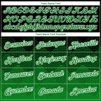 Custom Black Grass Green-White 3D Pattern Design Gradient Square Shapes Performance T-Shirt