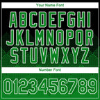 Custom Black Grass Green-White 3D Pattern Design Gradient Square Shapes Performance T-Shirt