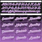 Custom Black Medium Purple-White 3D Pattern Design Gradient Square Shapes Performance T-Shirt