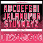 Custom Black Neon Pink-White 3D Pattern Design Gradient Square Shapes Performance T-Shirt