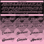 Custom Black Light Pink 3D Pattern Design Gradient Square Shapes Performance T-Shirt