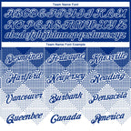 Custom Royal White 3D Pattern Design Gradient Square Shapes Performance T-Shirt