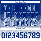 Custom Royal White 3D Pattern Design Gradient Square Shapes Performance T-Shirt