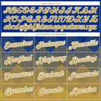 Custom Royal Old Gold-White 3D Pattern Design Gradient Square Shapes Performance T-Shirt