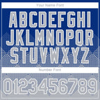 Custom Royal Gray-White 3D Pattern Design Gradient Square Shapes Performance T-Shirt