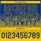 Custom Royal Yellow 3D Pattern Design Gradient Square Shapes Performance T-Shirt