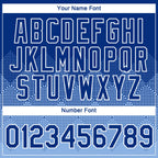 Custom Royal Light Blue-White 3D Pattern Design Gradient Square Shapes Performance T-Shirt