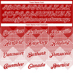 Custom Red White 3D Pattern Design Gradient Square Shapes Performance T-Shirt