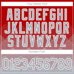 Custom Red Gray-White 3D Pattern Design Gradient Square Shapes Performance T-Shirt