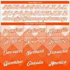 Custom White Orange 3D Pattern Design Gradient Square Shapes Performance T-Shirt