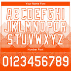 Custom White Orange 3D Pattern Design Gradient Square Shapes Performance T-Shirt