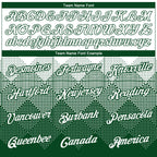 Custom White Green 3D Pattern Design Gradient Square Shapes Performance T-Shirt