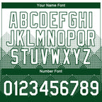 Custom White Green 3D Pattern Design Gradient Square Shapes Performance T-Shirt