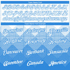 Custom White Powder Blue 3D Pattern Design Gradient Square Shapes Performance T-Shirt