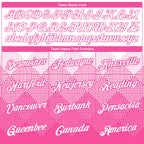 Custom White Pink 3D Pattern Design Gradient Square Shapes Performance T-Shirt