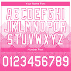 Custom White Pink 3D Pattern Design Gradient Square Shapes Performance T-Shirt