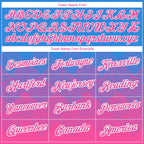 Custom Powder Blue Pink-White 3D Pattern Design Gradient Square Shapes Performance T-Shirt