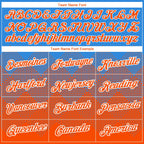 Custom Powder Blue Orange-White 3D Pattern Design Gradient Square Shapes Performance T-Shirt