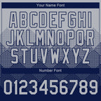 Custom Gray Navy 3D Pattern Design Gradient Square Shapes Performance T-Shirt