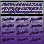 Custom Gray Purple-Black 3D Pattern Design Gradient Square Shapes Performance T-Shirt