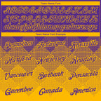 Custom Purple Gold 3D Pattern Design Gradient Square Shapes Performance T-Shirt