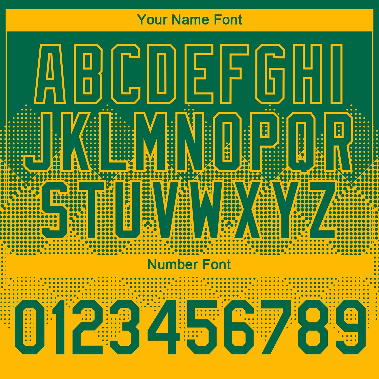 Custom Kelly Green Gold 3D Pattern Design Gradient Square Shapes Performance T-Shirt