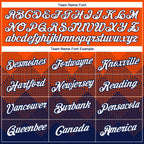 Custom Orange White-Navy 3D Pattern Design Gradient Square Shapes Performance T-Shirt