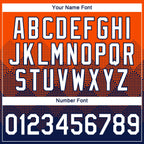 Custom Orange White-Navy 3D Pattern Design Gradient Square Shapes Performance T-Shirt