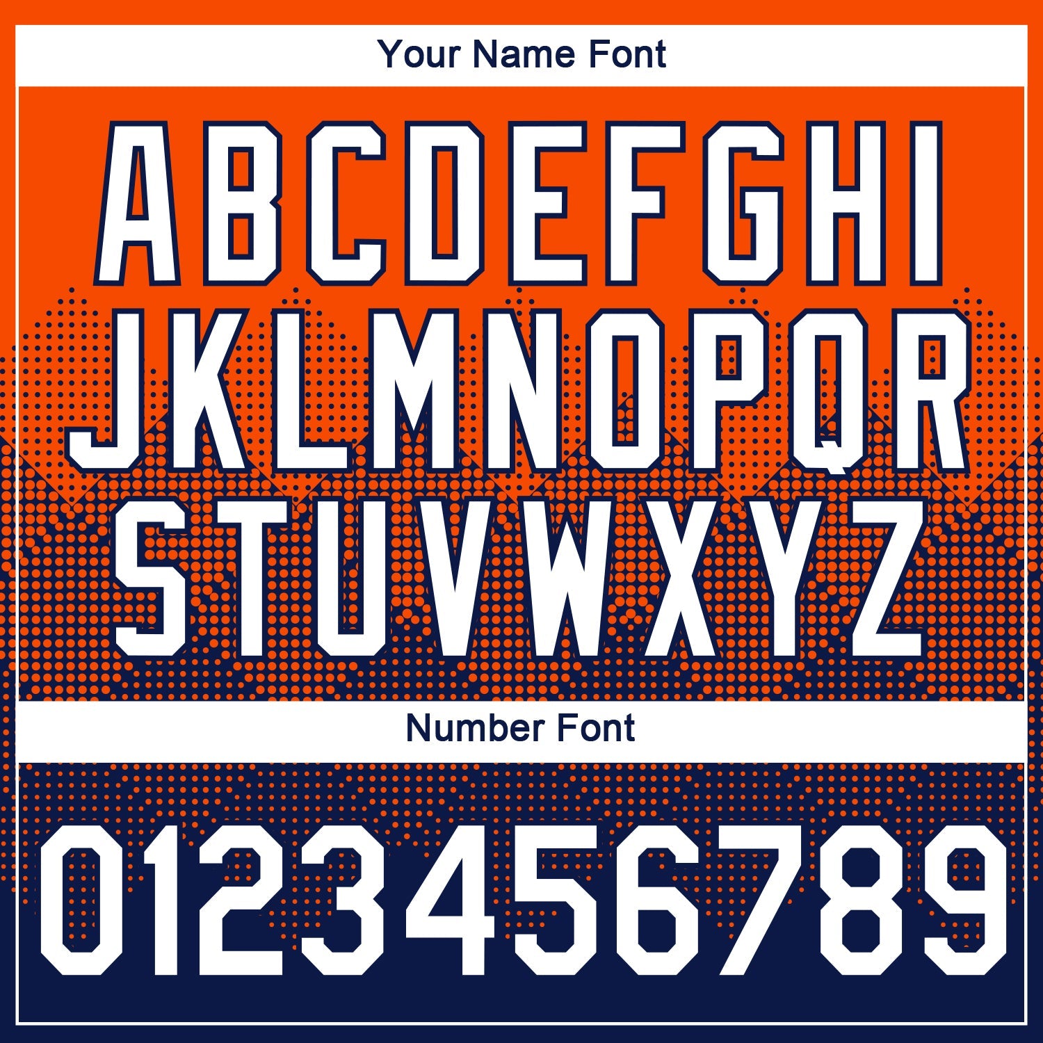 Custom Orange White-Navy 3D Pattern Design Gradient Square Shapes Performance T-Shirt