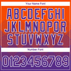 Custom Orange Purple-White 3D Pattern Design Gradient Square Shapes Performance T-Shirt