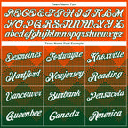 Custom Orange White-Green 3D Pattern Design Gradient Square Shapes Performance T-Shirt