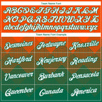 Custom Orange White-Kelly Green 3D Pattern Design Gradient Square Shapes Performance T-Shirt