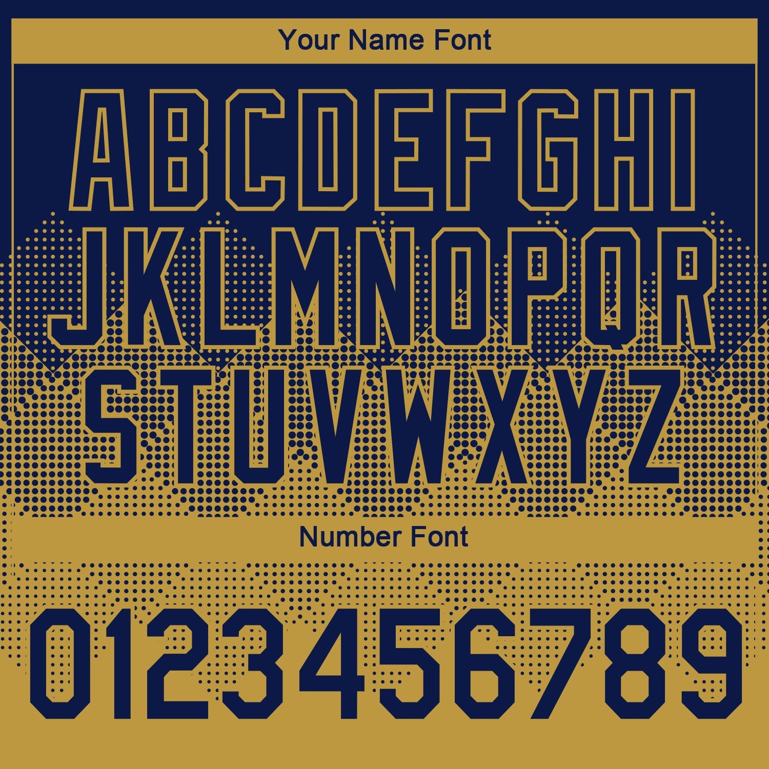 Custom Navy Old Gold 3D Pattern Design Gradient Square Shapes Performance T-Shirt