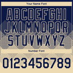 Custom Navy Cream 3D Pattern Design Gradient Square Shapes Performance T-Shirt