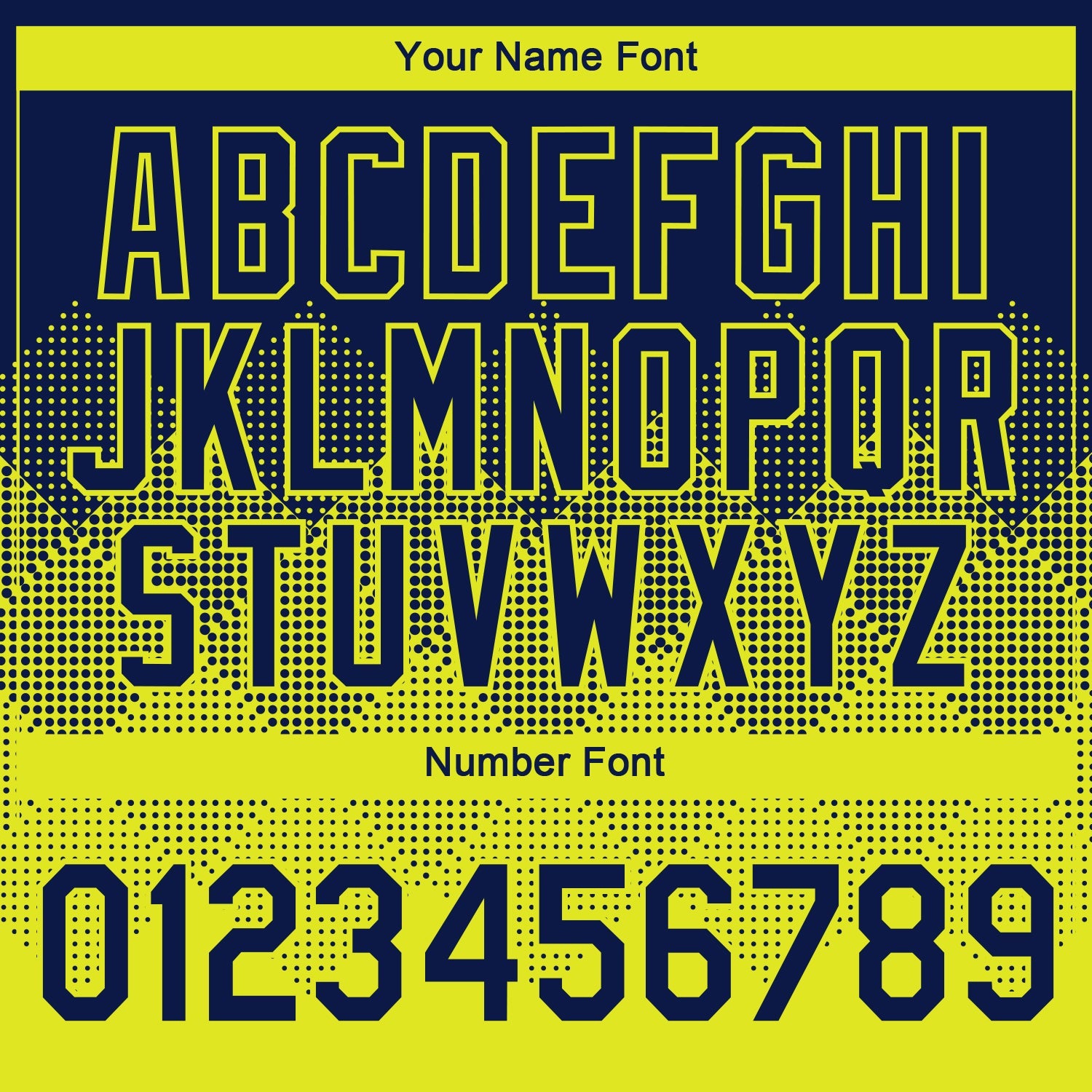 Custom Navy Neon Yellow 3D Pattern Design Gradient Square Shapes Performance T-Shirt