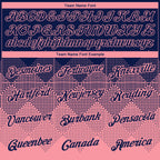 Custom Navy Medium Pink 3D Pattern Design Gradient Square Shapes Performance T-Shirt