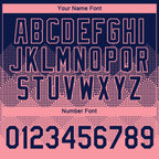 Custom Navy Medium Pink 3D Pattern Design Gradient Square Shapes Performance T-Shirt