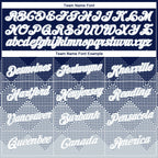 Custom Navy White-Silver 3D Pattern Design Gradient Square Shapes Performance T-Shirt