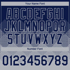 Custom Navy Gray 3D Pattern Design Gradient Square Shapes Performance T-Shirt