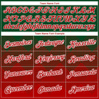 Custom Green Red-White 3D Pattern Design Gradient Square Shapes Performance T-Shirt