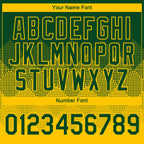 Custom Green Yellow 3D Pattern Design Gradient Square Shapes Performance T-Shirt