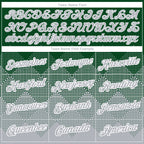 Custom Green Gray-White 3D Pattern Design Gradient Square Shapes Performance T-Shirt