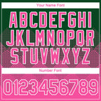 Custom Green Pink-White 3D Pattern Design Gradient Square Shapes Performance T-Shirt