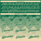 Custom Kelly Green Cream 3D Pattern Design Gradient Square Shapes Performance T-Shirt