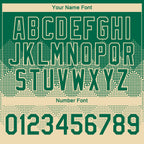 Custom Kelly Green Cream 3D Pattern Design Gradient Square Shapes Performance T-Shirt