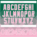 Custom Kelly Green Light Pink-White 3D Pattern Design Gradient Square Shapes Performance T-Shirt