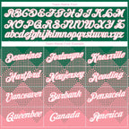 Custom Kelly Green White-Medium Pink 3D Pattern Design Gradient Square Shapes Performance T-Shirt