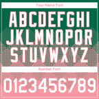 Custom Kelly Green White-Medium Pink 3D Pattern Design Gradient Square Shapes Performance T-Shirt